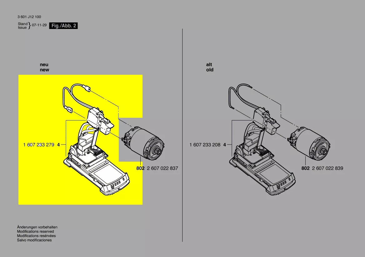Interrupteur variateur réf. 1 607 233 279 Bosch